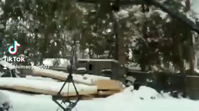 Aerial snow shovel unfinished