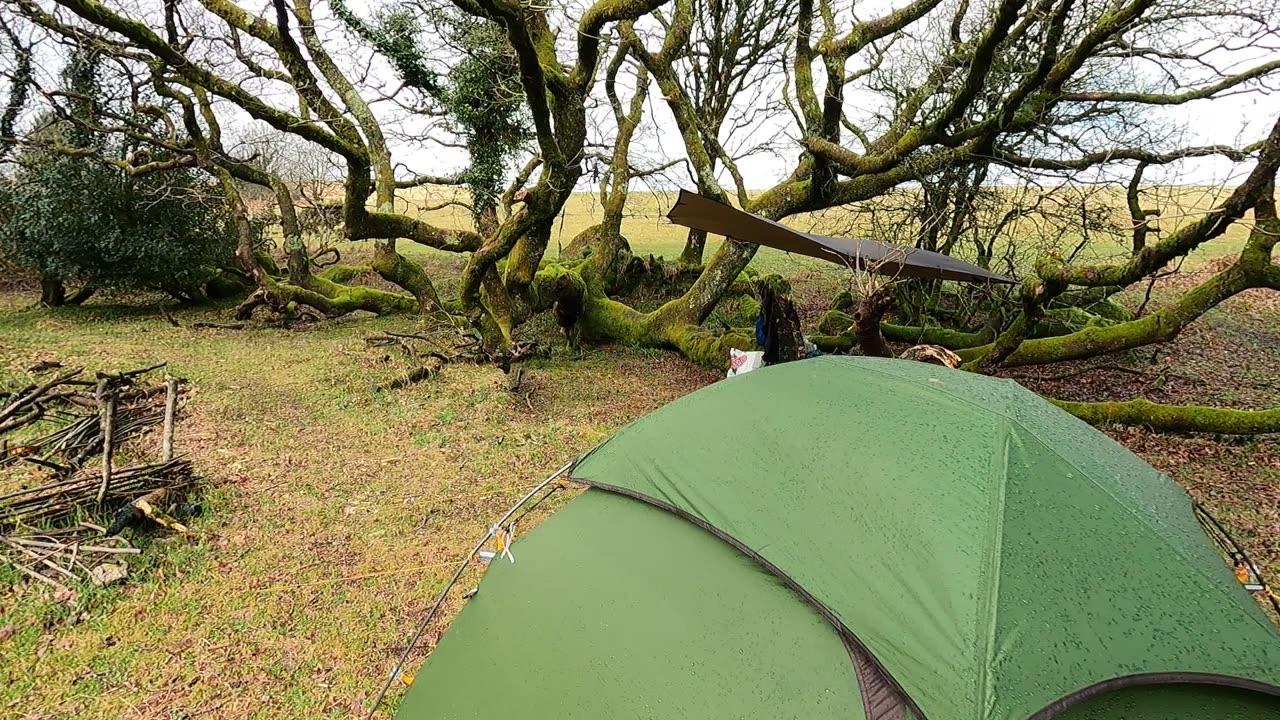 Walking around camp. POV. GoPro on a head mount 21st Mrch 2023