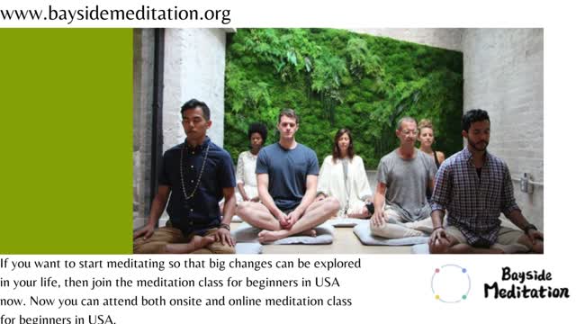 Meditation Class for Beginners in USA