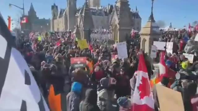 Protest in Ottawa, Canada - Saturday, Jan. 29, 2022