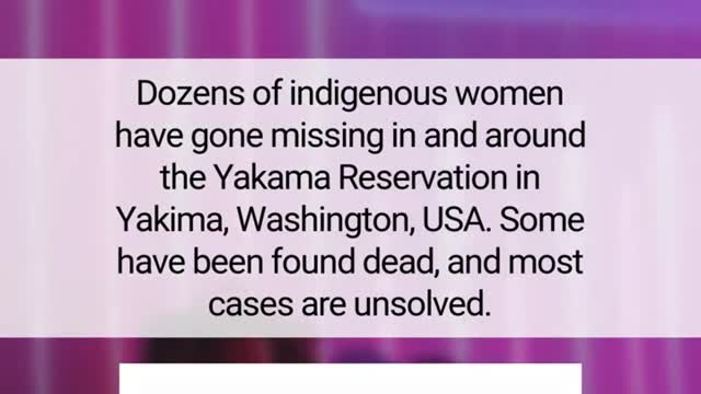 Dozens of indigenous women have gone missing in and around the Yakama Reservation in... #shorts