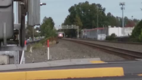 Amtrak Cascades Southbound #1 in Kent, WA on 10/13/2023