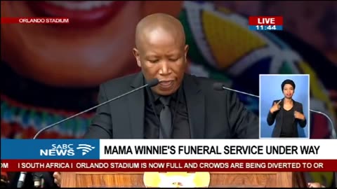 EFF Leader CIC Malema pays tribute to Mama Winnie