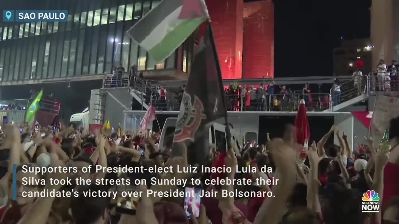 Supporters Of Brazil’s President-Elect Lula da Silva Celebrate Victory Over Bolsonaro