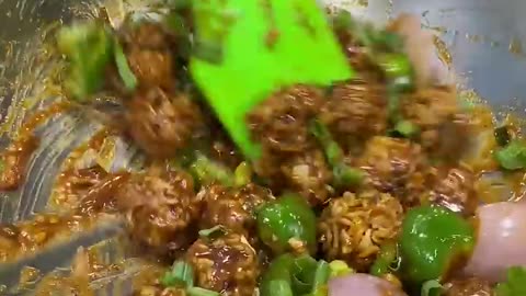 Maggi Manchurian ASMR Cooking __ #shorts #food #cooking #asmr #indianasmrworld #maggi #manchurian