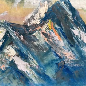 30 seconds of Art | Abstract Mountains | Oil Painting