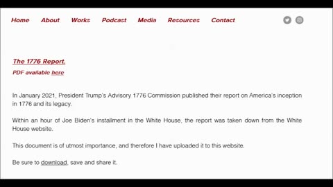 President Trump's Advisory 1776 Commission published their report on America's