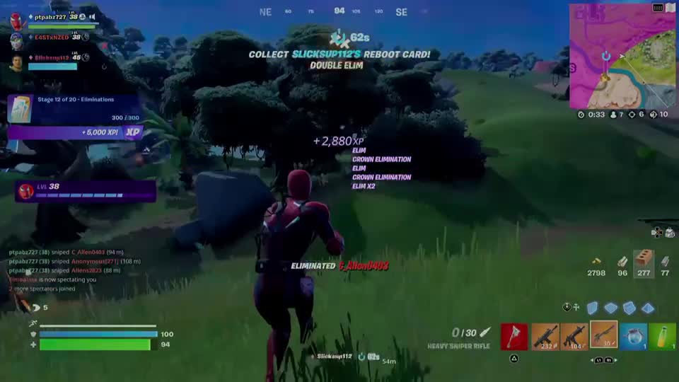 Fortnite - 4 headshots in a row for the team wipe!