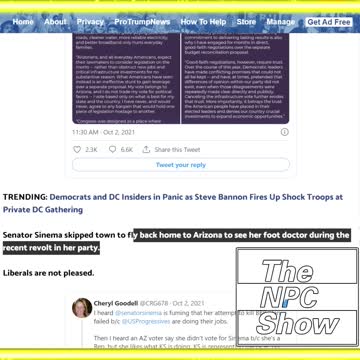 Krysten Sinema Rips Nancy Pelosi 🟠⚪🟣The NPC Show