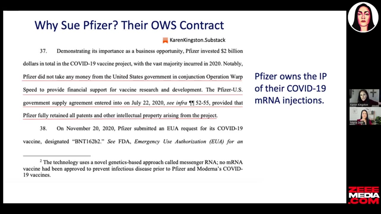 Maria Zeee - Karen Kingston - State of Texas Sues Pfizer & NZ Whistleblower - Dec 03 2023