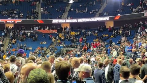 [2023-03-18] Trump Gets A Standing Ovation While Attending College Wrestling Match