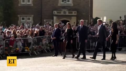 Royal Family Receives Queen Elizabeth's Coffin at Buckingham Palace