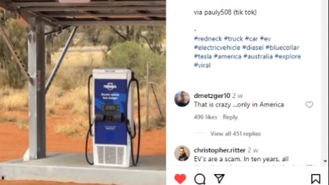 Electric car chargers are powered by diesel powered generator
