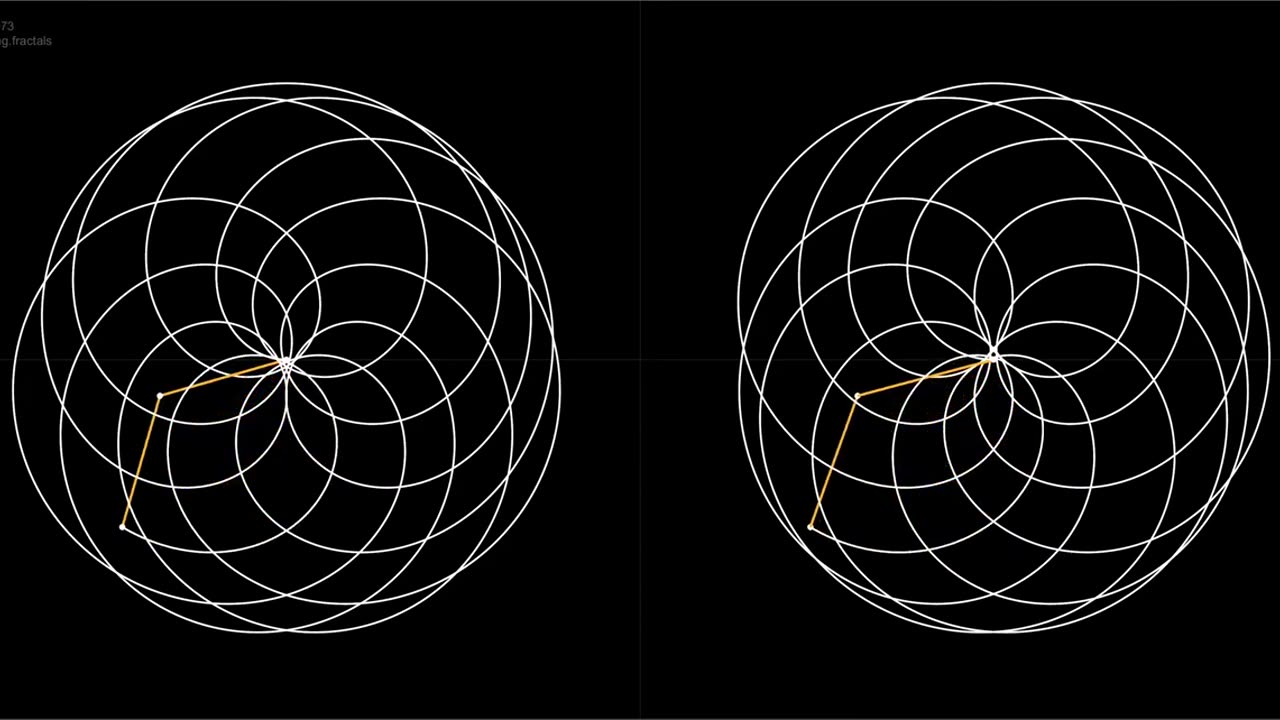 4K Multidimensional Spirograph - Cross Eye 3D Hologram (3D with naked eyes)