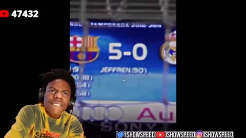 Speed reacts to Ronald vs messi😂