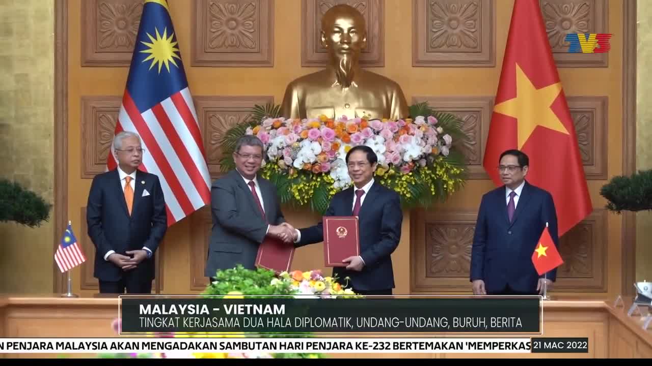 MALAYSIA - | VIETNAM Tingkat Kerjasama Dua Hala Diplomatik, Undang-Undang, Buruh, Berita