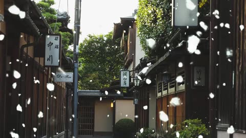 Japanese Alley in the Snow