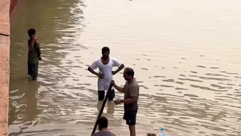 Dehli flood #viralvideo #