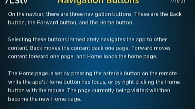 Navigation Buttons