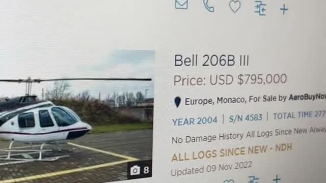 How much could a helicopter cost?