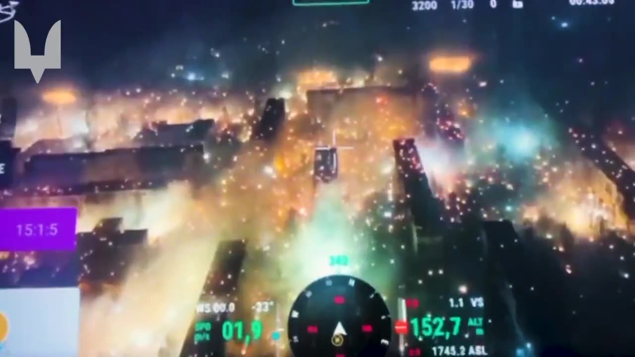 Apocalyptic footage from Bakhmut after being hit by incendiary ammunition