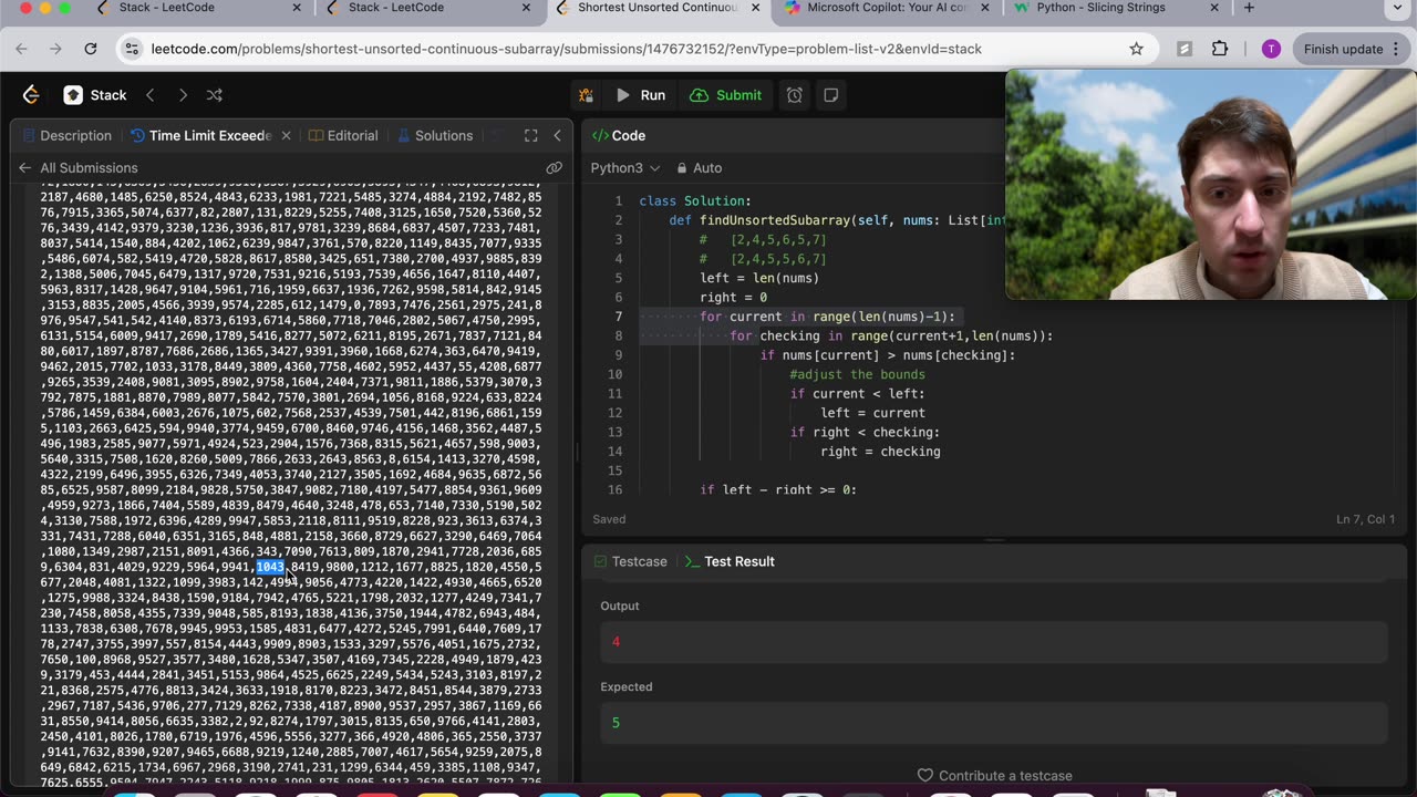 Conquering My First Medium: Solving LeetCode LIVE 🔴 | 581 Shortest Unsorted Continuous Subarray