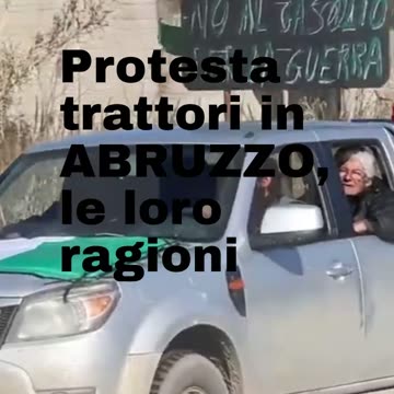 Tractor protest in Abruzzo Italy🌳 against European executives who are multinational prostitutes