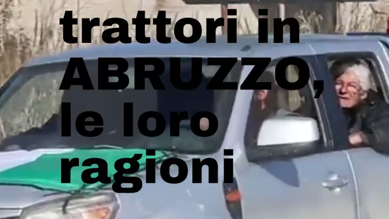 Tractor protest in Abruzzo Italy🌳 against European executives who are multinational prostitutes