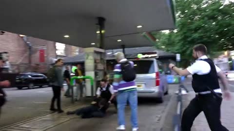 Just Stop Oil activists vandalise a petrol station in UK.