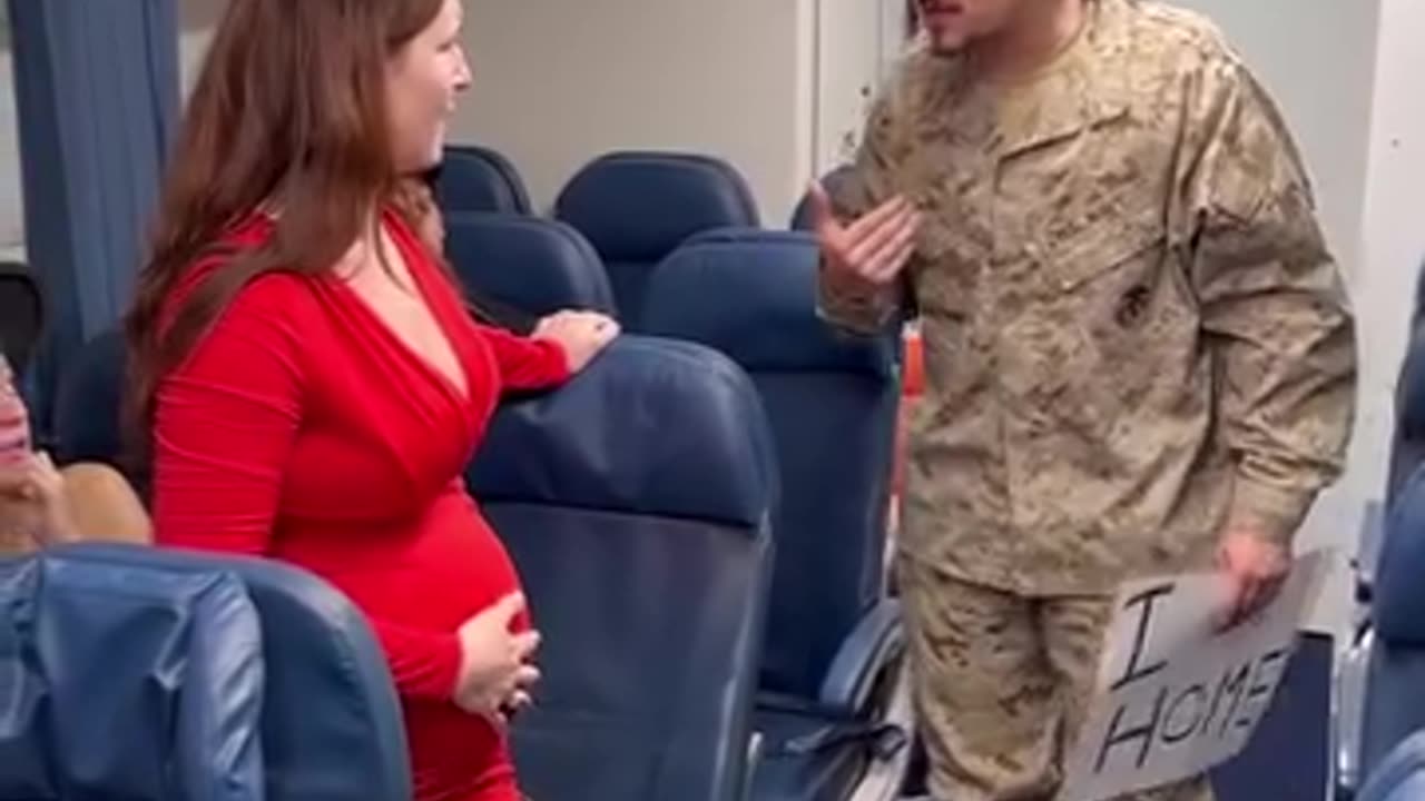 Veteran surprise his pregnant wife in a plane but it went really bad