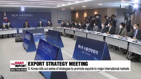 President Yoon presides over first export strategy meeting amid sluggish export growth