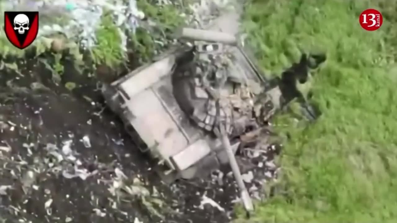 After attacking Ukrainian fighters’ position, Russian tank was ambushed and sought to retreat