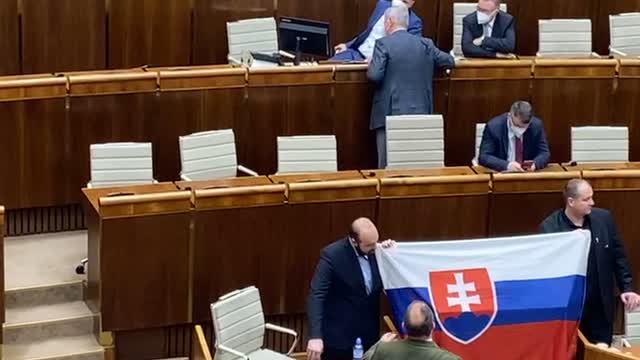 Protesty pred parlamentom Slovensko 8-2-2022_První část