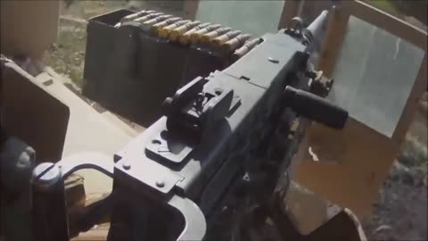 50 Cal Fires Full Belt In Firefight With Taliban...