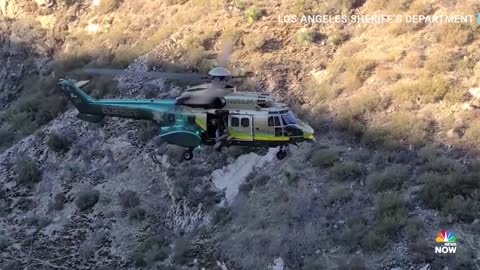 Watch Two Rescued After Vehicle Drops 250 Feet Off Road In Angeles National Forest