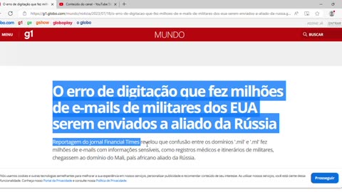 erro de digitação que fez milhões de e-mails de militares dos EUA serem enviados a aliado da Rússia