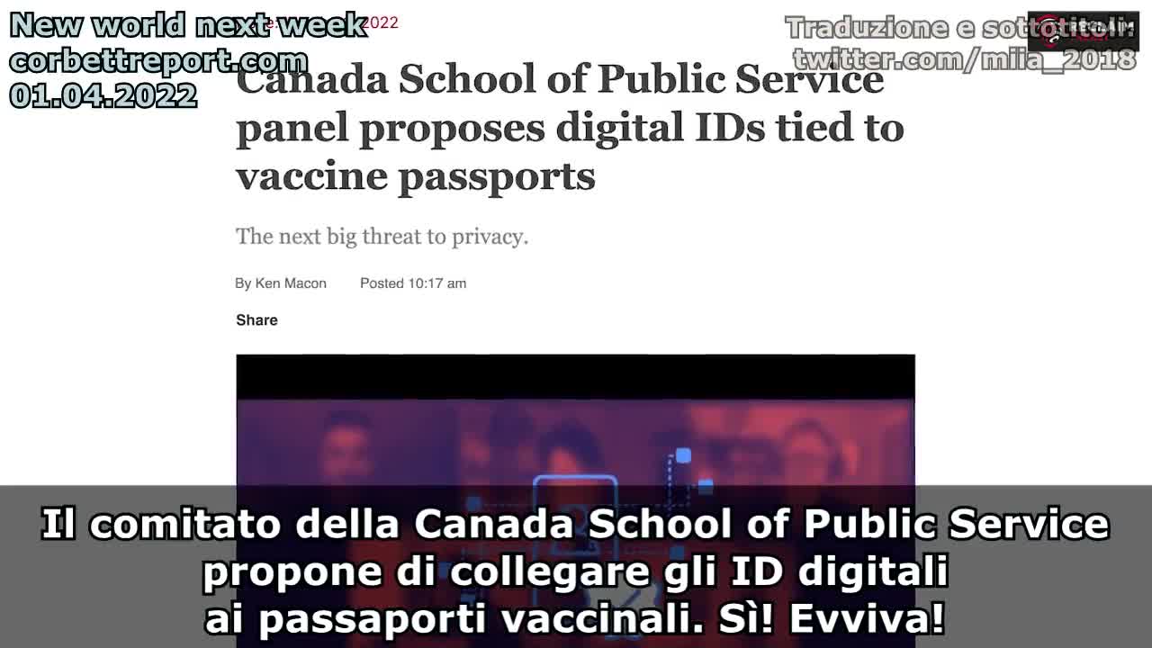 Implementazione ID digitale - Pass della sorveglianza presto in Italia con i soldi della UE.