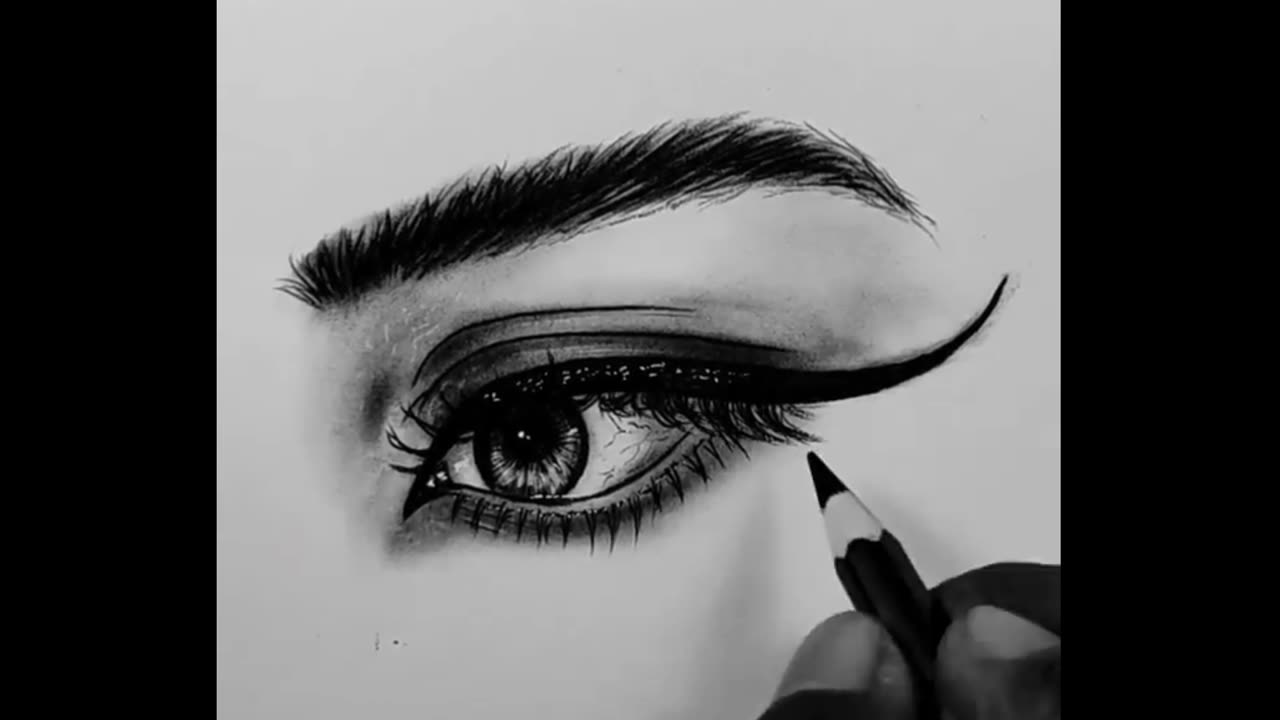 Female Beautiful Eyes sketch | how to draw Beautiful Eye👀