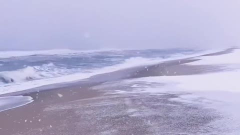 Snow on the beach