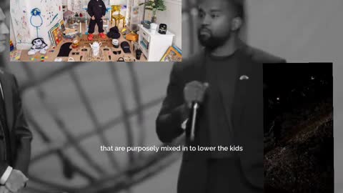 Kanye Exposes Pedos Balenciaga backdrop