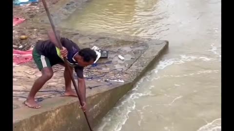 Unique technic of fishing