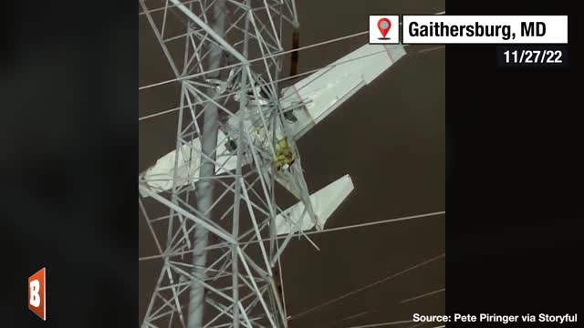 SHOCKING CRASH: Pilot and Passenger Rescued After Colliding into Power Lines, Tower