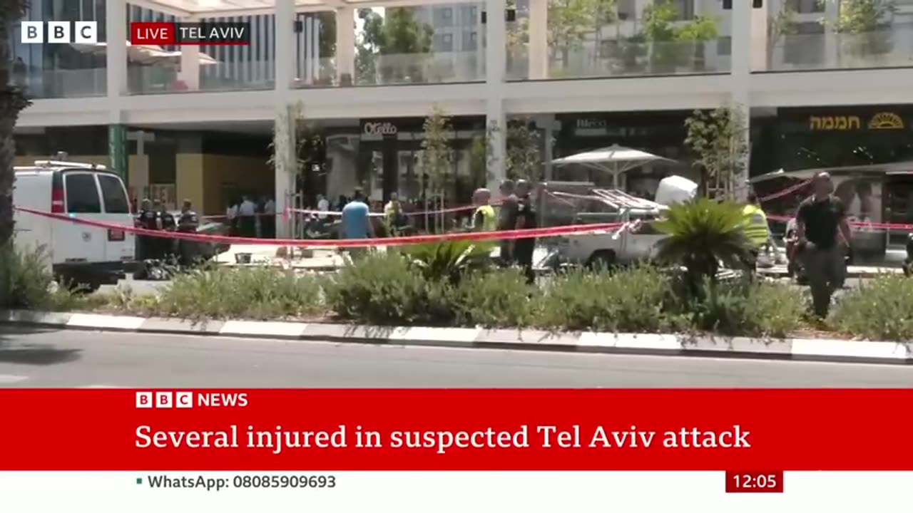 Seven injured in Tel Aviv attack – BBC News