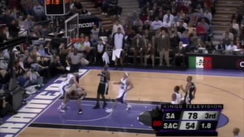 Manu Ginobili makes an impossible shot!