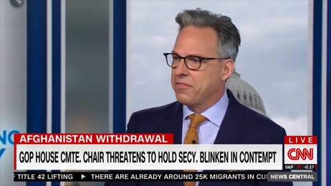 CNN's Jake Tapper Slams Biden Admin For Refusing To Cooperate On Botched Afghanistan Withdrawal