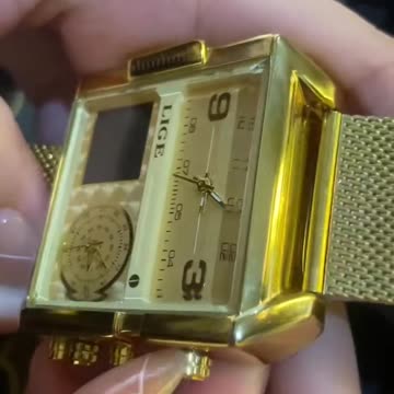 LIGE-Reloj de doble pantalla para mujer, accesorio de lujo