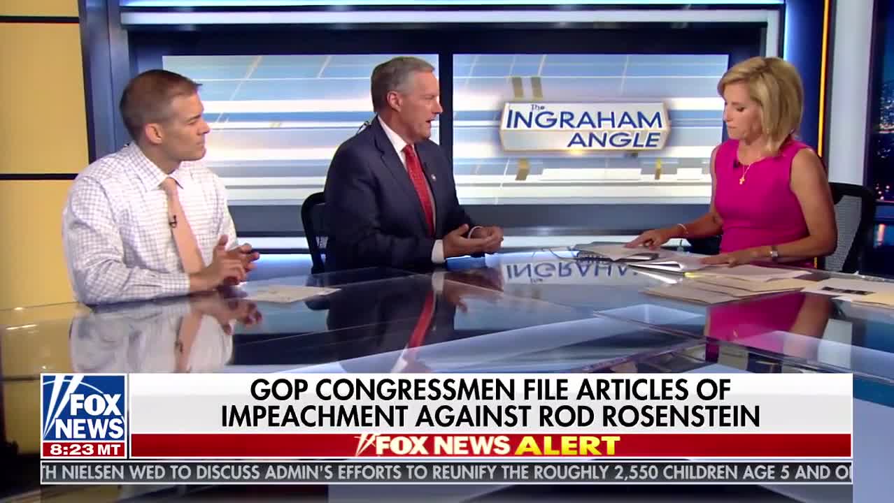 Jim Jordan, Mark Meadows file to impeach deputy AG Rod Rosenstein