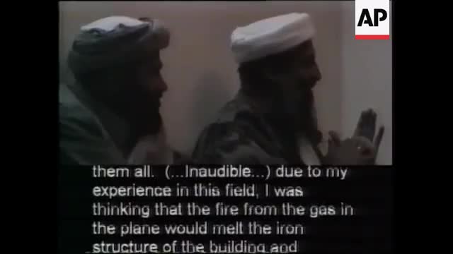 Pentagon-Released Video of Osama bin Laden Talking About the 9/11 Islamic Terrorist Attacks