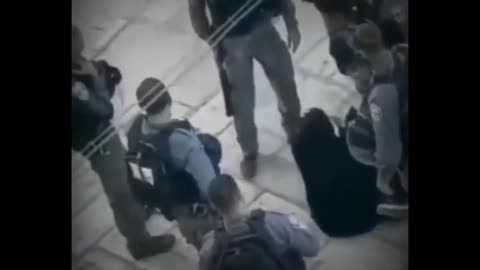 An assault on a Palestinian woman by the Israeli police