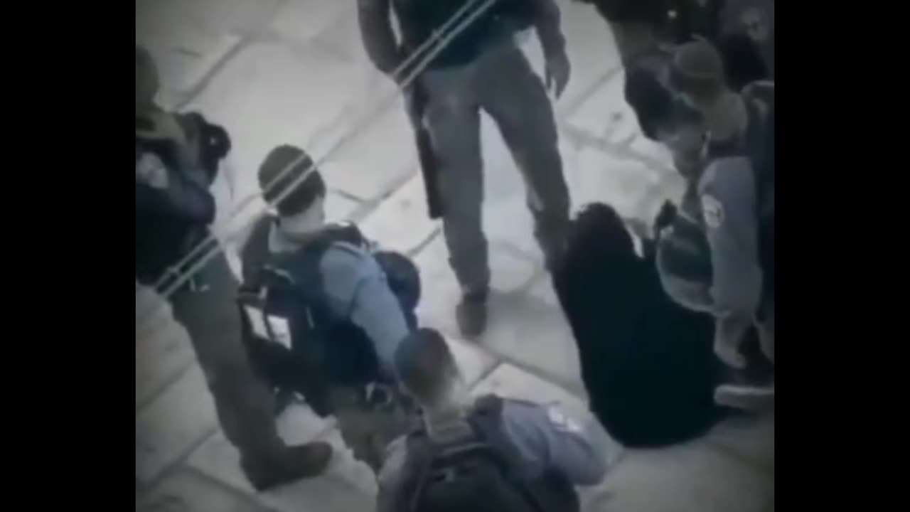 An assault on a Palestinian woman by the Israeli police